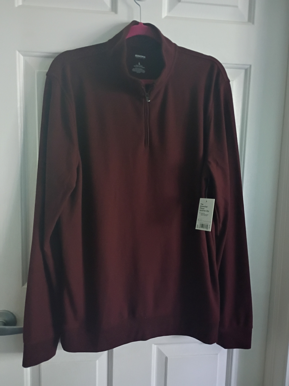 Sonoma Men's Quarter-Zip Pullover - Wine